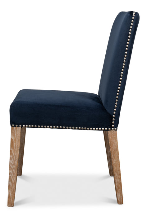 Navy Blue Upholstered Side Chair