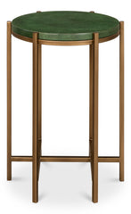 Green Shagreen Side Table