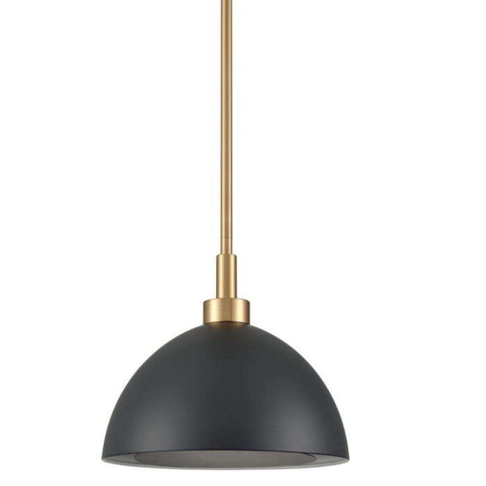 Black Rounded Curved 2-Light Pendant