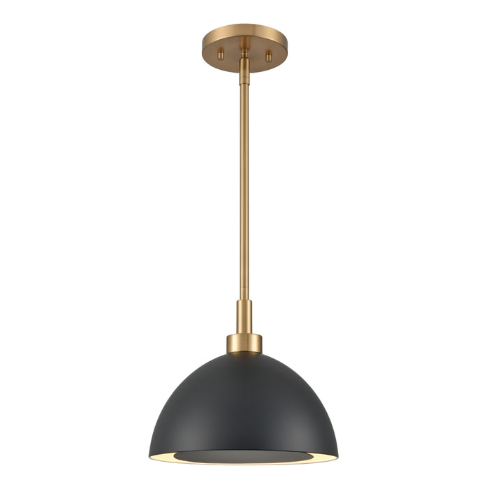 Black Rounded Curved 2-Light Pendant