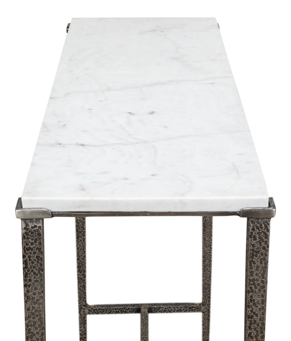 White Marble Top Modern Console Table