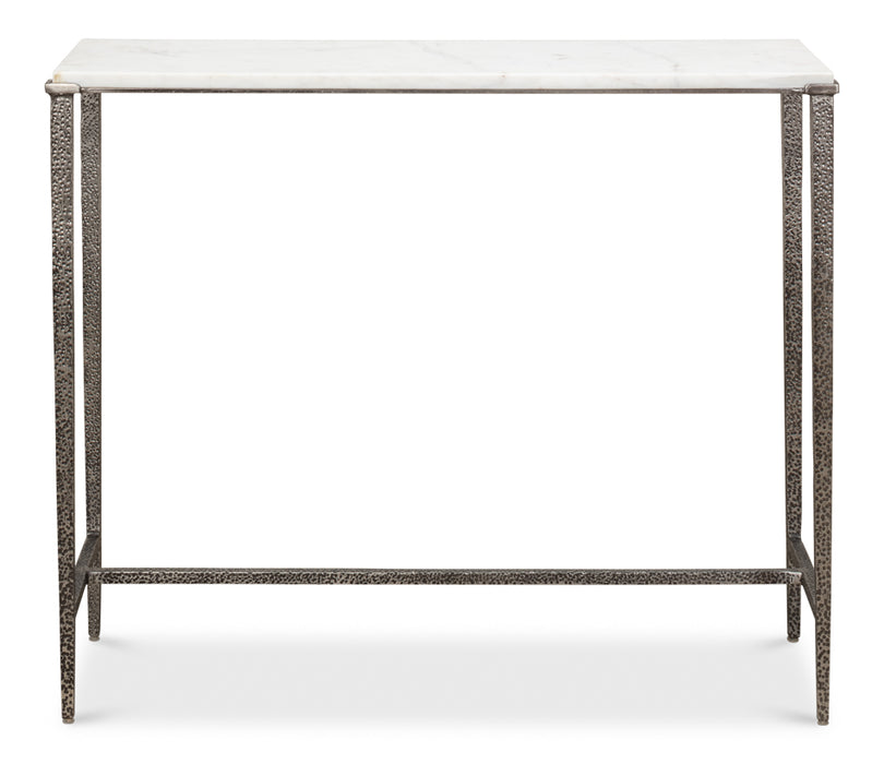 White Marble Top Modern Console Table