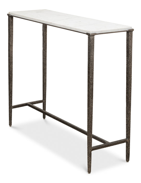 White Marble Top Modern Console Table