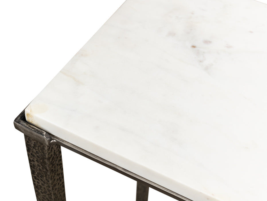 White Marble Top Modern Console Table