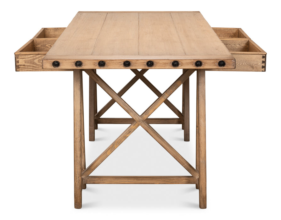 Rustic Farmhouse Sawhorse Desk