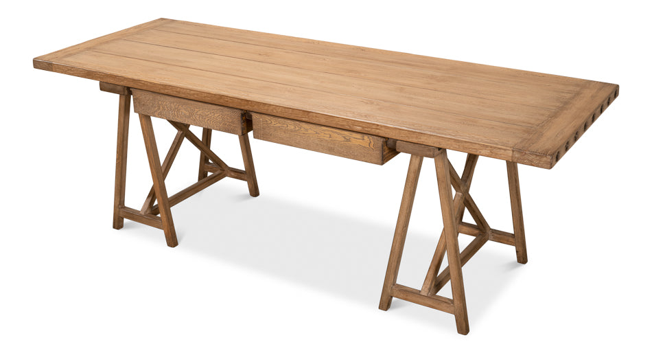 Rustic Farmhouse Sawhorse Desk