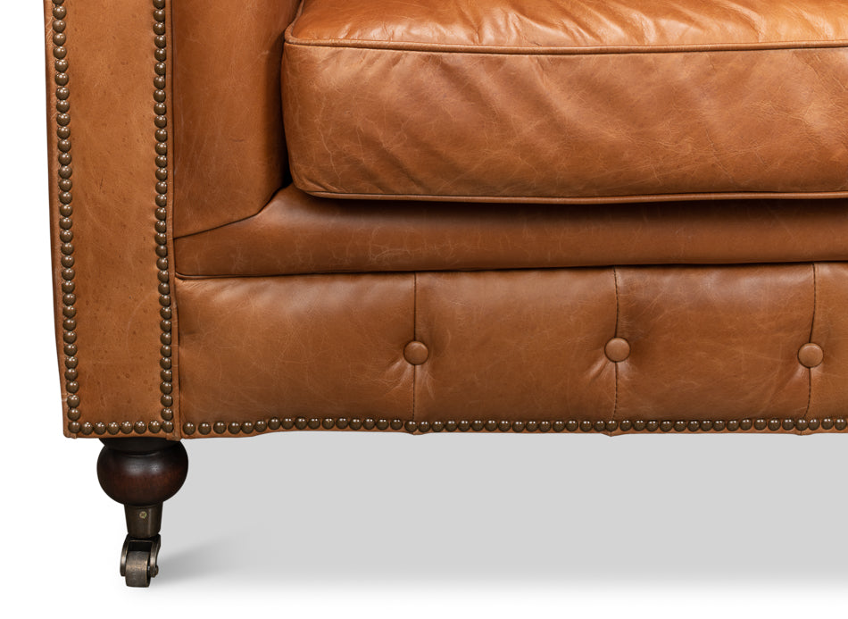 Vienna Brown Upholstered Sofa