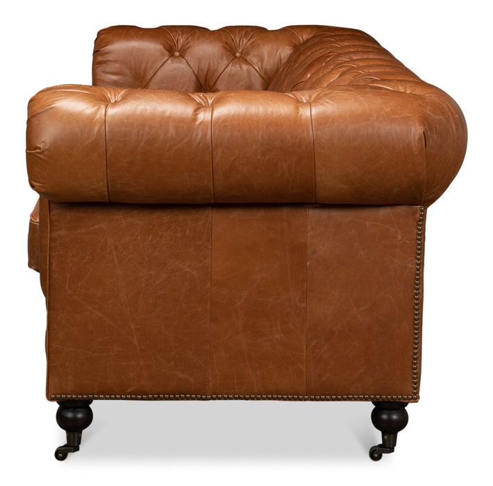 Vienna Brown Upholstered Sofa