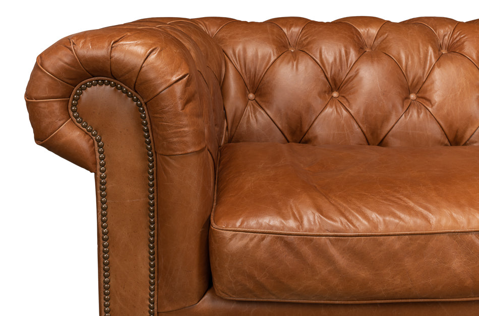 Vienna Brown Upholstered Sofa