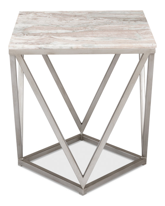 Unusual Veining Side Table