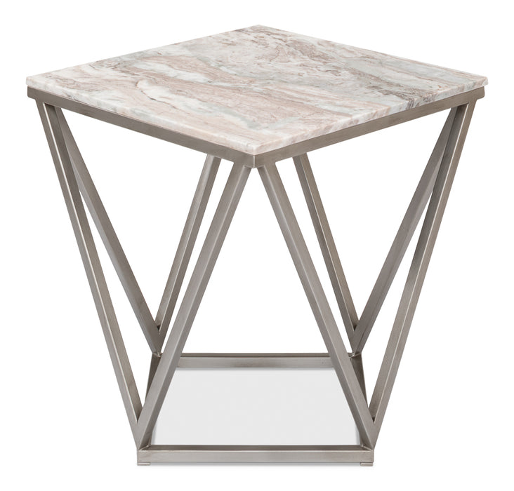 Unusual Veining Side Table