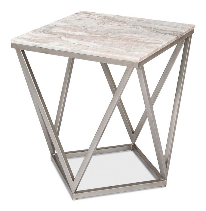 Unusual Veining Side Table