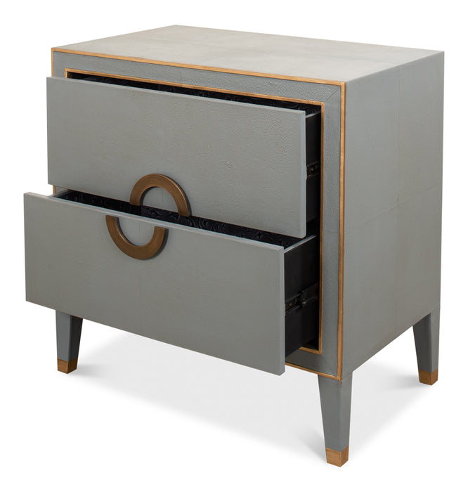 Grey Shagreen Night Stand