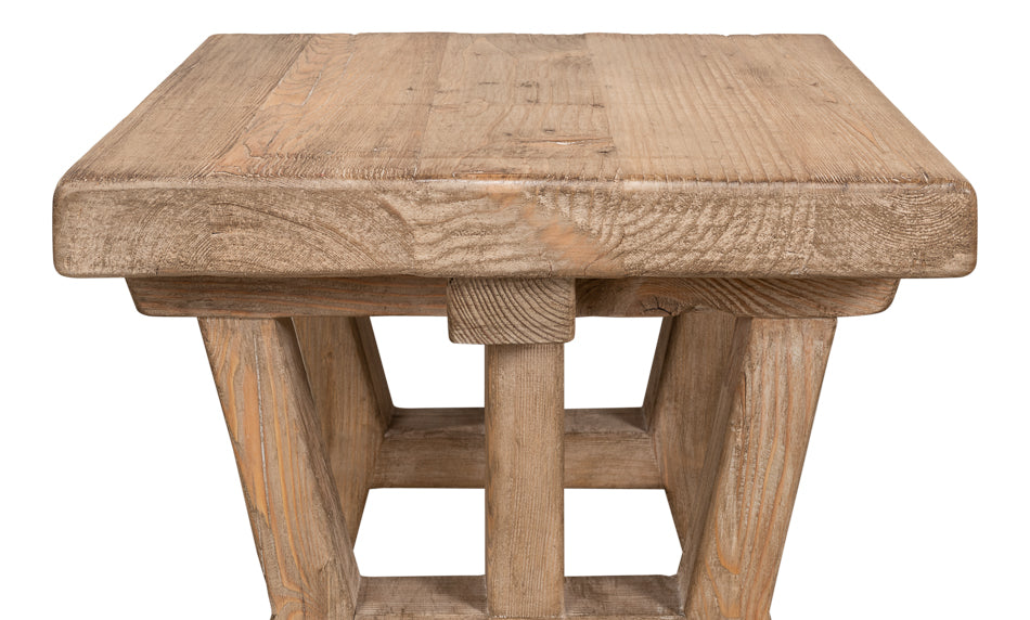 Natural Aged Tan Side Table