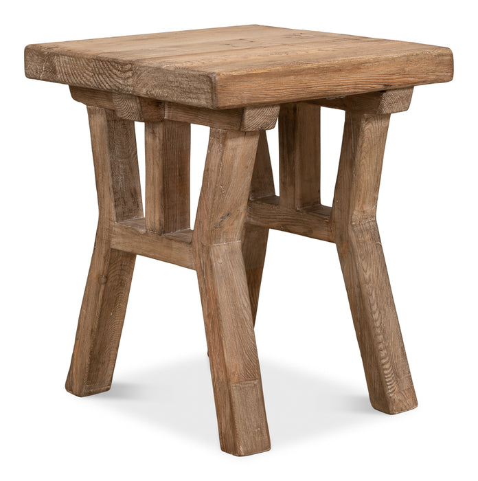 Natural Aged Tan Side Table