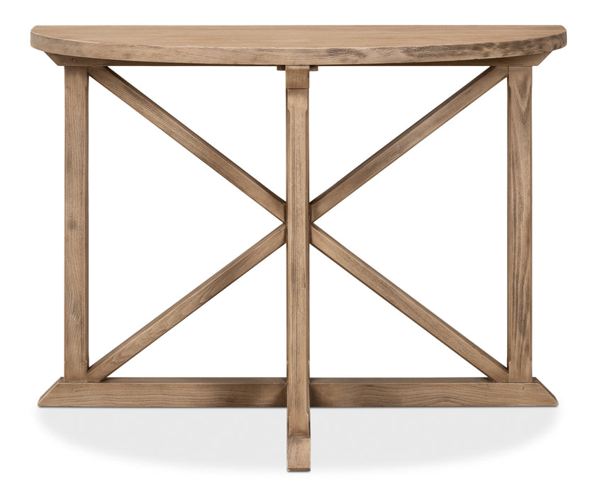 Flaky Pine Demilune Console