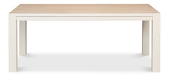 Expandable Natural Wood Top White Dining Table