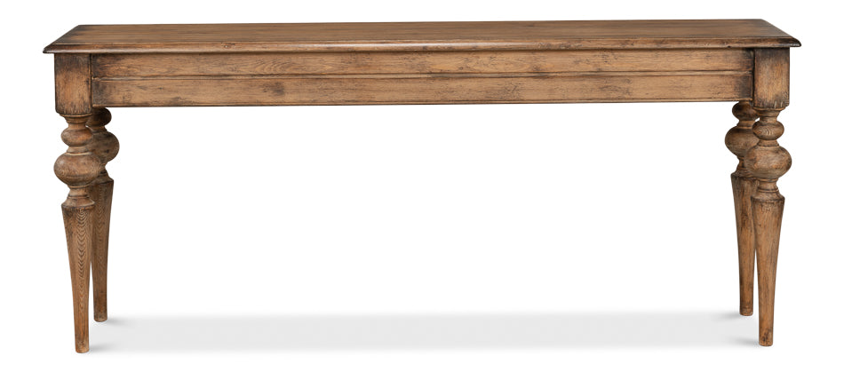 Transitional Brown Console Table