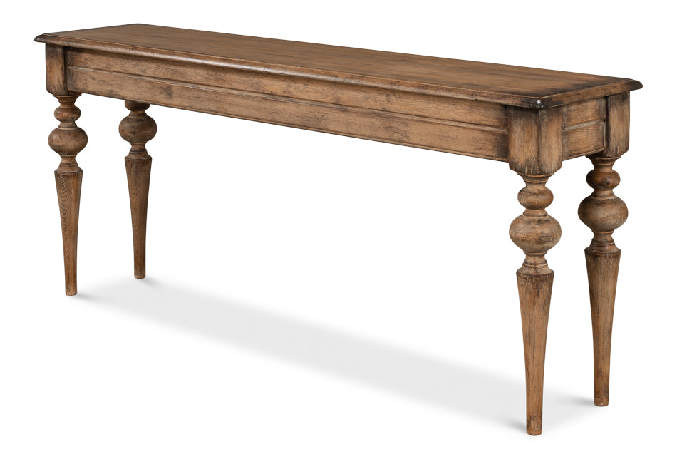 Transitional Brown Console Table