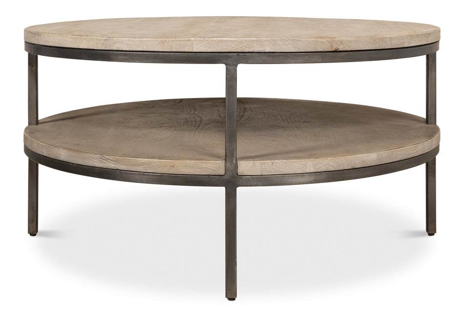 Vintage Grey Round Coffee Table