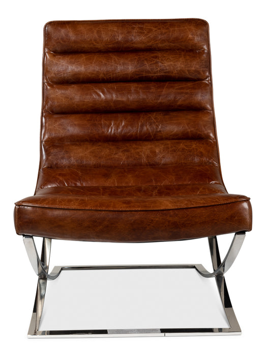 Newark Brown Cowhide Lounge