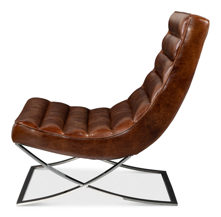 Newark Brown Cowhide Lounge