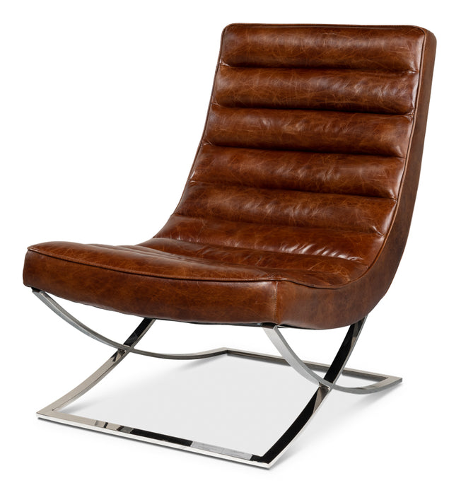 Newark Brown Cowhide Lounge