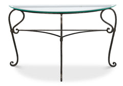 Aged Chiseled Console Table