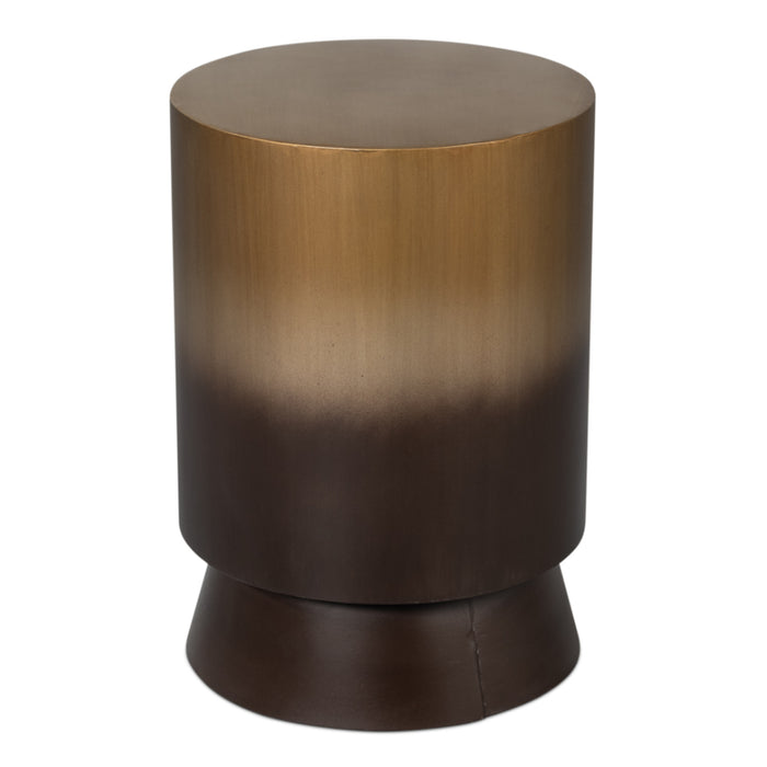 Ash Burnt Gold Finish End Table