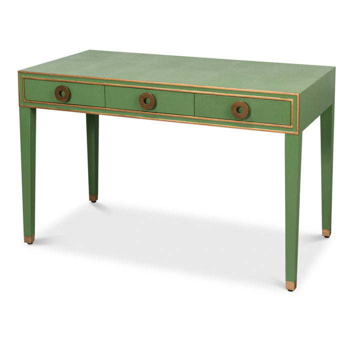 Green and Lining Gold Desk