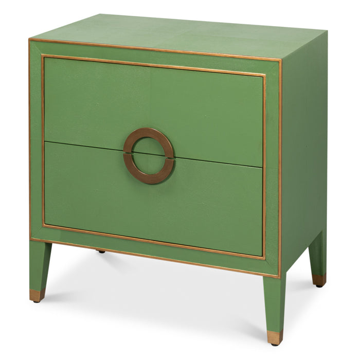 Green and Lining Gold Night Stand