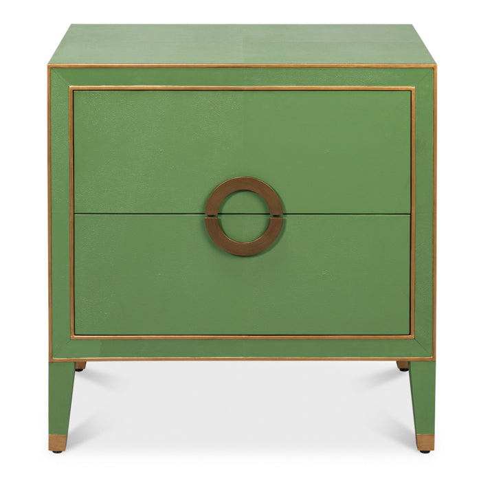 Green and Lining Gold Night Stand