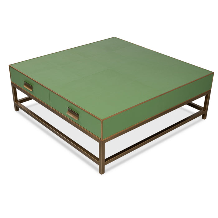 Green and Lining Gold Coffee Table