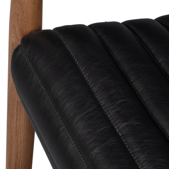 Onyx Black Leather Chair