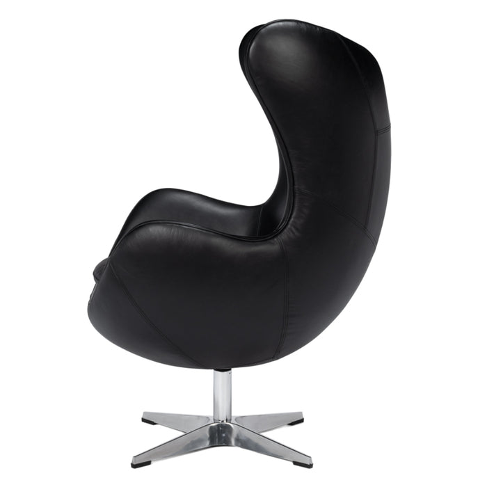 Mid 20th Century Onyx Black Egg Chair