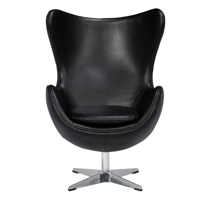 Mid 20th Century Onyx Black Egg Chair