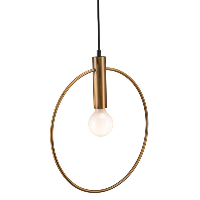 Rounded Brass Ceiling Lamp