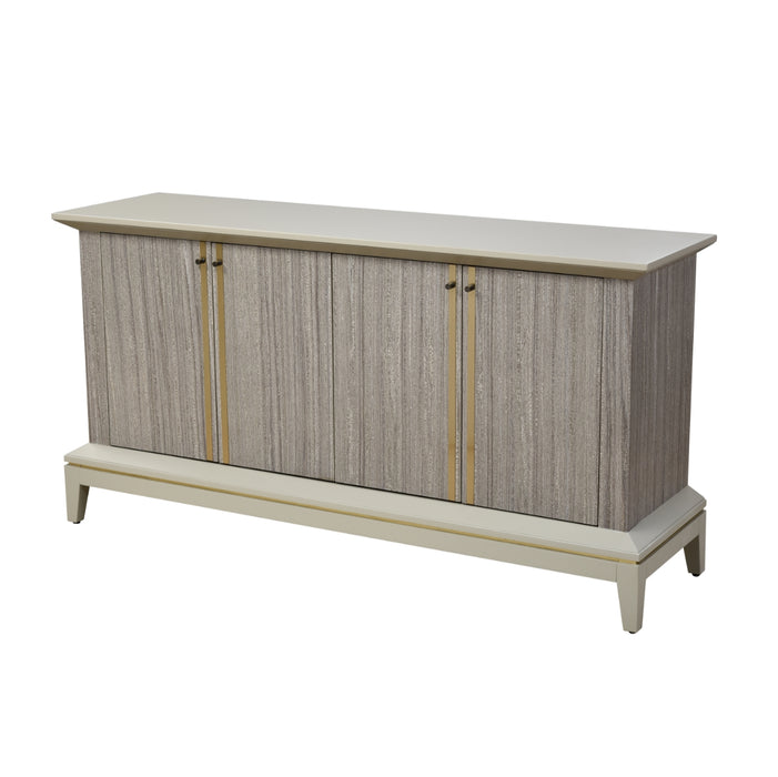 4-Door Soft Gray Credenza