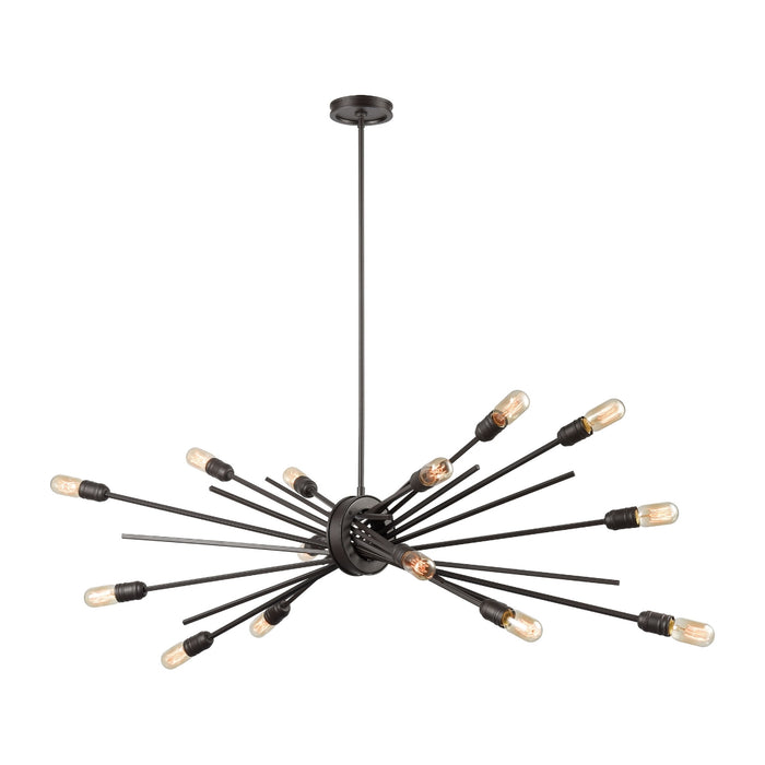 Parallel Lines Black Chandelier