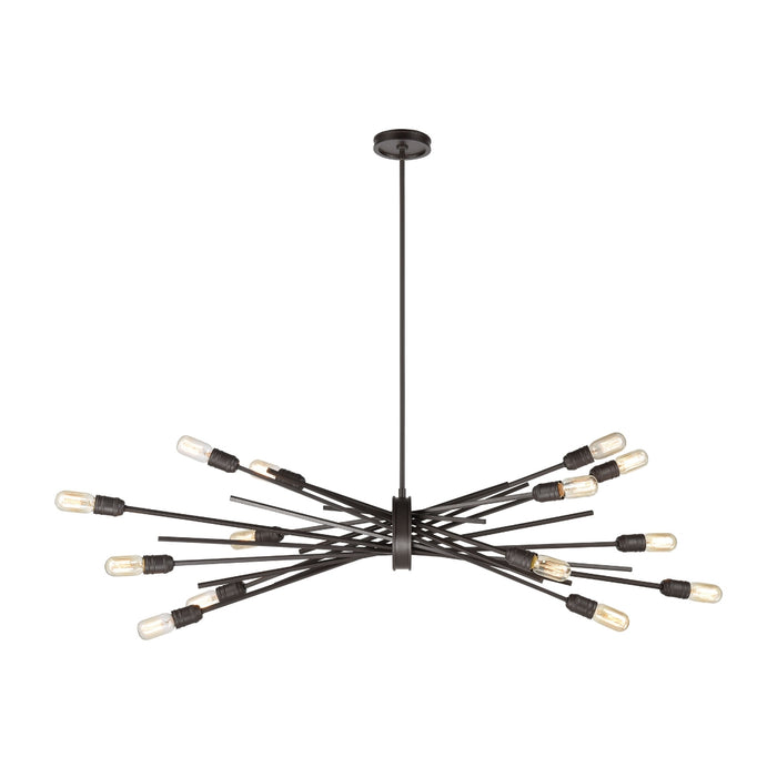 Parallel Lines Black Chandelier