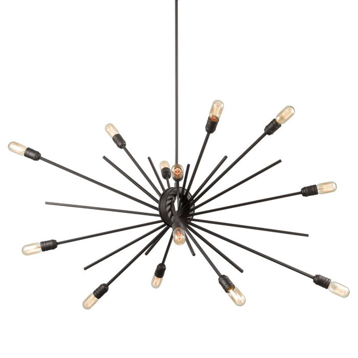 Parallel Lines Black Chandelier