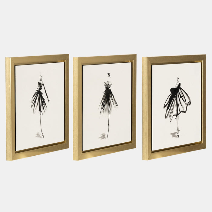 Ballerina Poses Wall Art Set of 3