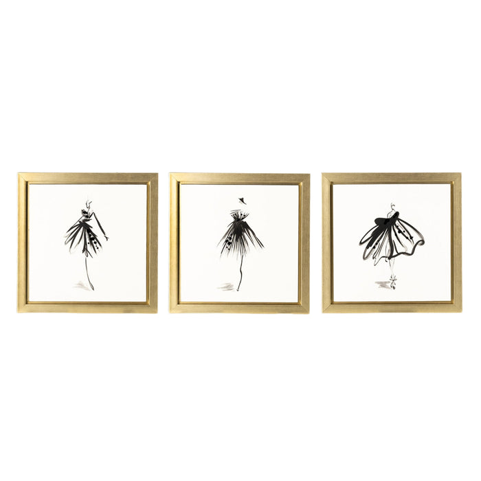 Ballerina Poses Wall Art Set of 3