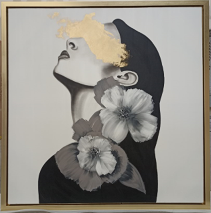 Woman with Flowers Wall Art