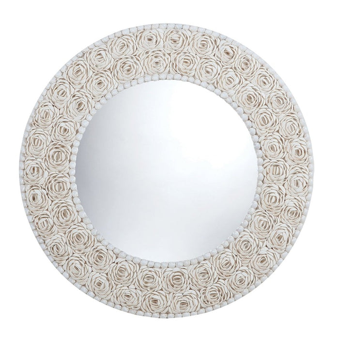 Floral Pattern Clam Shell Mirror