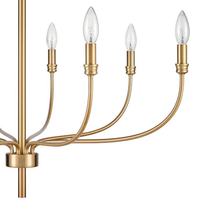 Curved 8-Light Chandelier