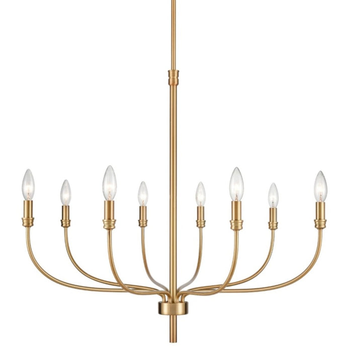 Curved 8-Light Chandelier