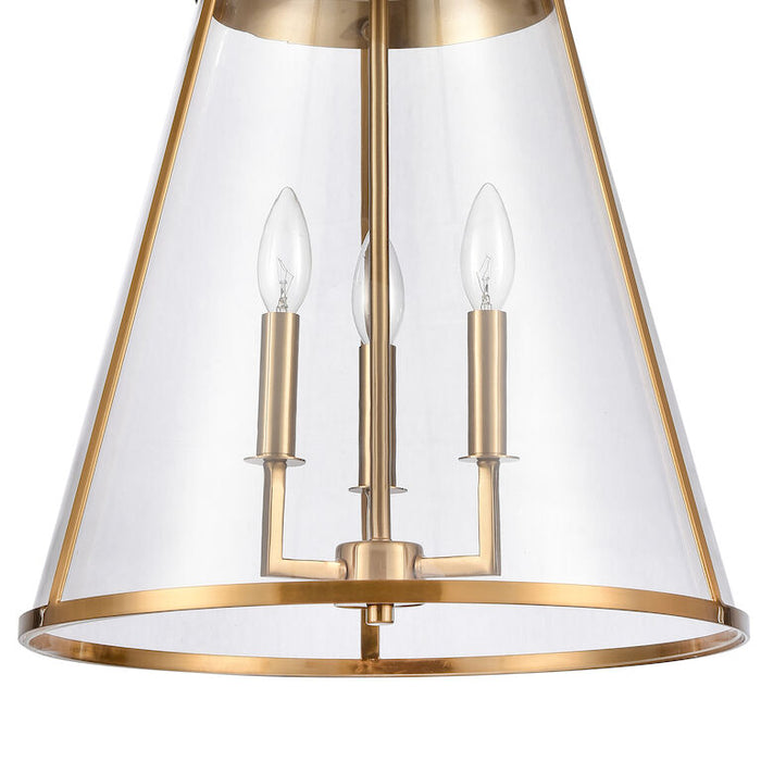 Cluster Lights Satin Brass Pendant