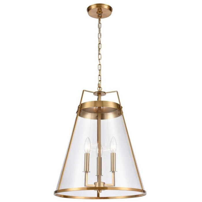 Cluster Lights Satin Brass Pendant