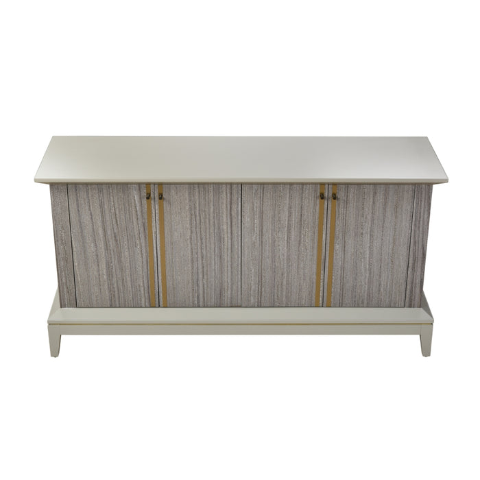 4-Door Soft Gray Credenza